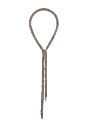 Emanuele Bicocchi crocheted tie necklace - Silver