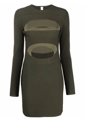 Dion Lee cut-out layered minidress - Green