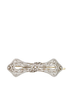 KWIAT bow-detail hair clip - Silver