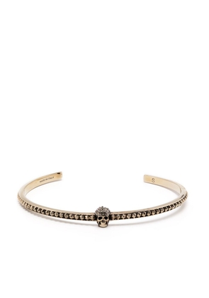 Alexander McQueen Skull charm cuff bracelet - Gold
