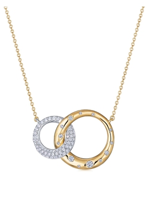 KWIAT 18kt gold diamond Cobblestone interlocking pendant
