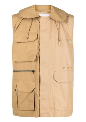 WTAPS cargo-pocket detail vest - Brown