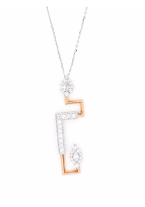 Yeprem 18kt gold diamond pendant necklace - Silver
