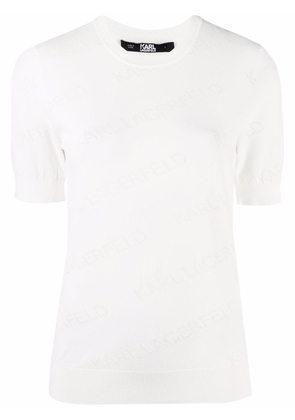 Karl Lagerfeld all-over logo T-shirt - White