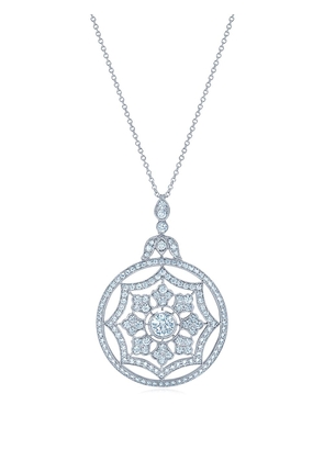 KWIAT 18kt white gold Splendor diamond web pendant necklace - Silver