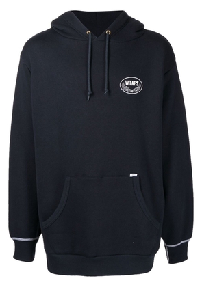 WTAPS logo-print pullover hoodie - Blue
