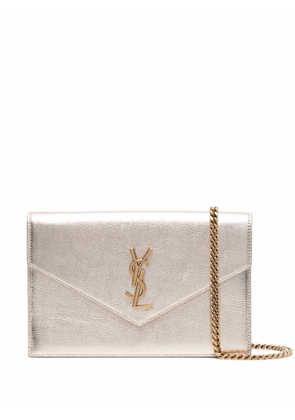 Saint Laurent Cassandre envelope-wallet clutch bag - Gold