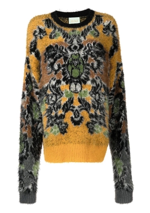 Aries Fleur patterned-jacquard jumper - Multicolour