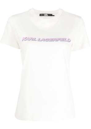 Karl Lagerfeld Future Logo-print T-shirt - Neutrals