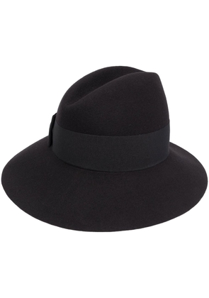 Patrizia Pepe wide-brim felt hat - Black
