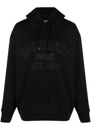 Dsquared2 logo-print drawstring hoodie - Black