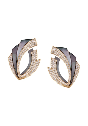 Ananya 18kt gold diamond Mogra Dark Blossom earrings