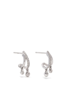 Dana Rebecca Designs 14kt white gold Poppy Rae diamond drop earrings - Silver