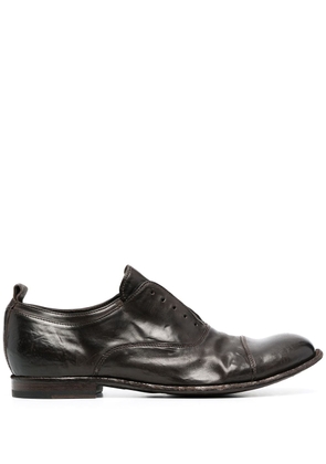 Officine Creative distressed slip-on brogues - Brown