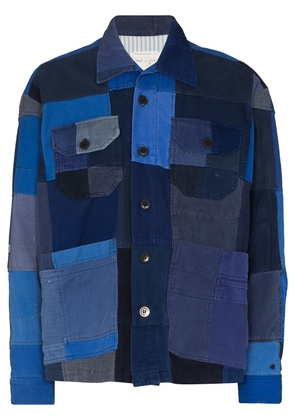 Greg Lauren French Artist patchwork jacket - Blue