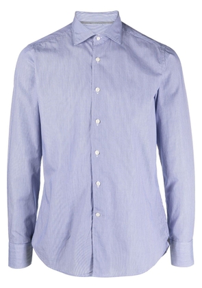 Tintoria Mattei long-sleeve cotton shirt - Blue