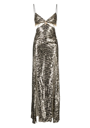 Roberto Cavalli sequin-embellished cami gown - Gold