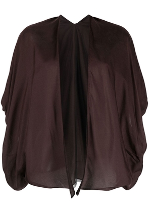 Fabiana Filippi cashmere-silk open-front jacket - Brown