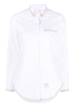 Thom Browne RWB trim Oxford shirt - White
