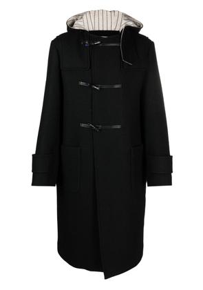 Wales Bonner Eternity hooded duffle coat - Black