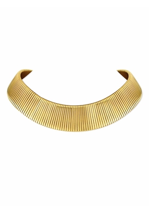 Pragnell Vintage 18kt yellow gold Retro gas pipe collar necklace