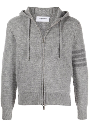 Thom Browne 4-Bar zip-up hoodie - Grey