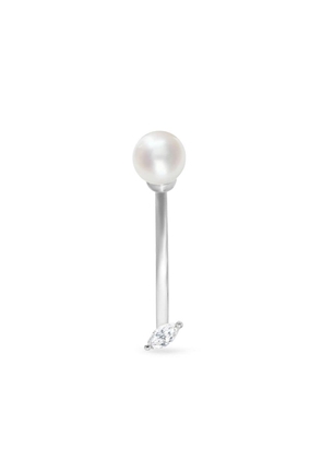 Delfina Delettrez 18kt white gold Dots pearl and diamond earring - Silver