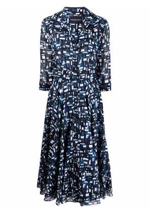 Samantha Sung geometric shirt dress - Blue