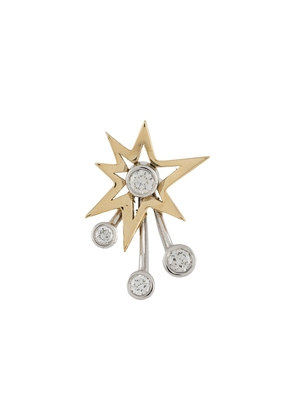 LE STER 18kt yellow gold and white diamond Rocket right earring
