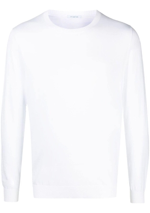 Malo crewneck cotton jumper - White
