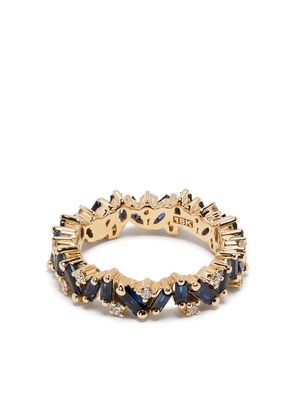 Suzanne Kalan 18kt yellow gold Bliss eternity sapphire and diamond ring - Blue