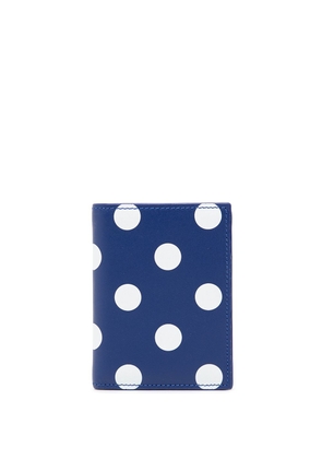 Comme Des Garçons Wallet polka dot-print leather cardholder - Blue