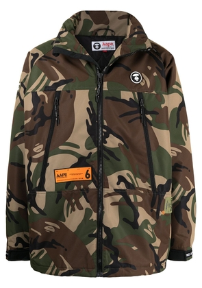 AAPE BY *A BATHING APE® camouflage-print zip-through jacket - Green
