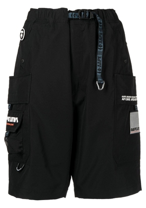 AAPE BY *A BATHING APE® logo-print belted Bermuda shorts - Black