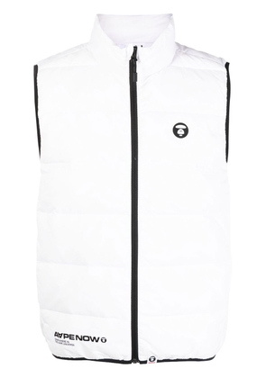 AAPE BY *A BATHING APE® quilted down-padded gilet - White