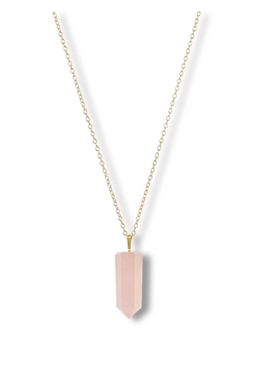 THE ALKEMISTRY 18kt yellow gold Iqra rose quartz crystal necklace
