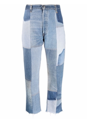 RE/DONE patchwork-panel jeans - Blue