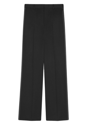 Saint Laurent wide-leg tuxedo trousers - Black