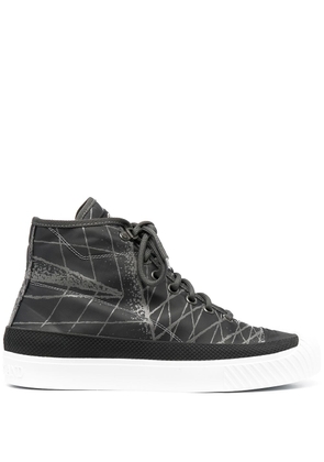 Stone Island abstract-print high-top sneakers - Grey