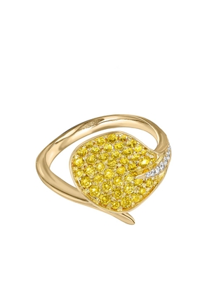 Pragnell 18kt yellow gold Wildflower Honeysuckle diamond ring