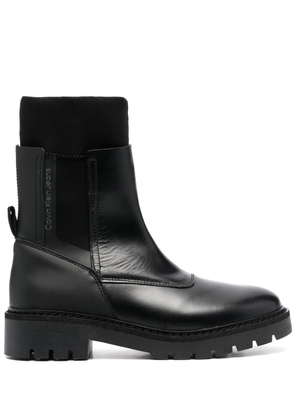 Calvin Klein high-ankle leather Chelsea boots - Black