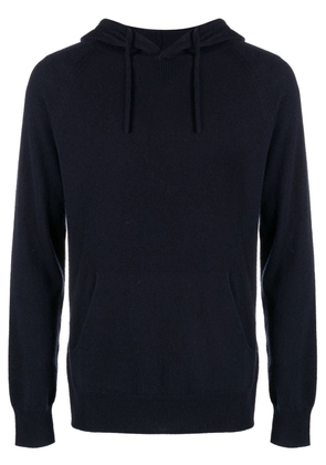 Emporio Armani logo-embroidered hoodie - Blue