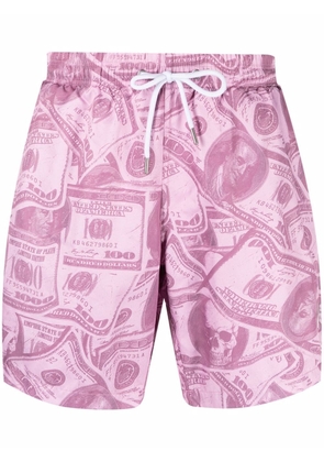 Philipp Plein dollar-print swimming shorts - Pink