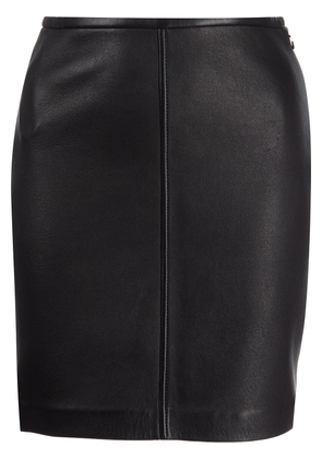 Alexander Wang leather bodycon miniskirt - Black