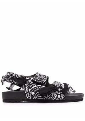 Arizona Love Apache bandana-print gauze sandals - Black