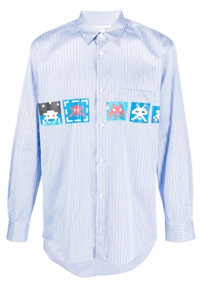 Comme Des Garçons Shirt graphic-print long-sleeved shirt - Blue