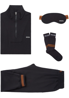 Zegna logo-print pajama set - Black