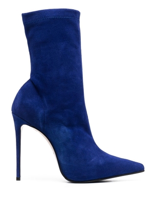 Le Silla Eva suede 120mm boots - Blue