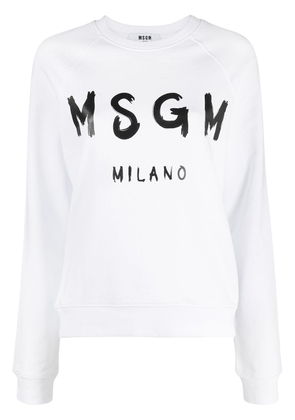 MSGM logo-print sweatshirt - White