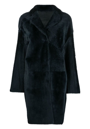 Yves Salomon oversized shearling coat - Blue